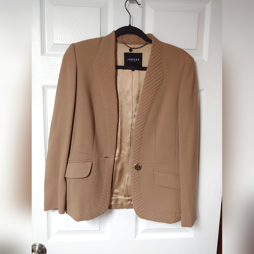 Camel JAEGER Black Blazer Jacket